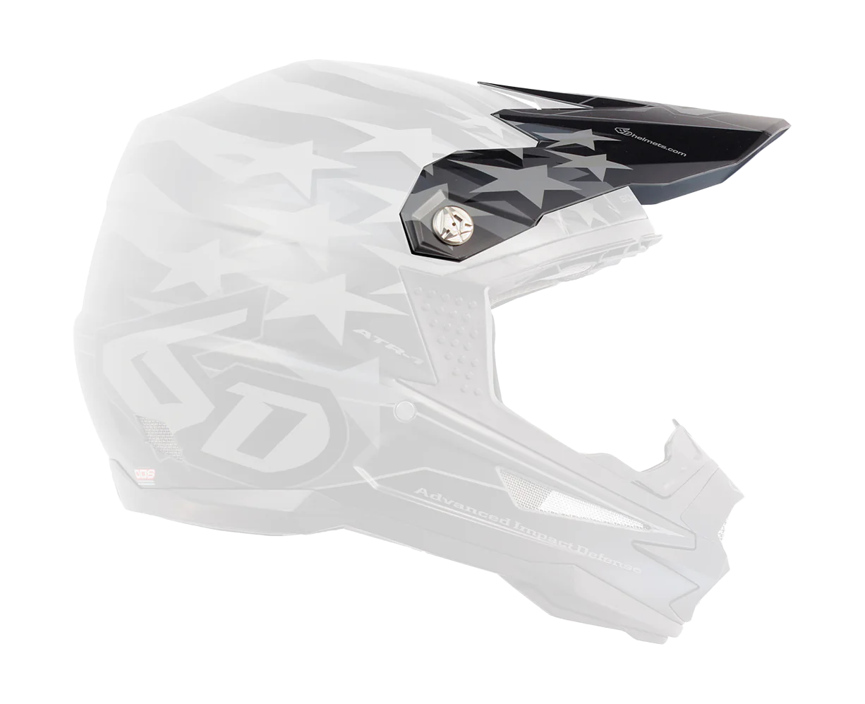 6D Helmklep ATR-1 Patriot - Mat Zwart