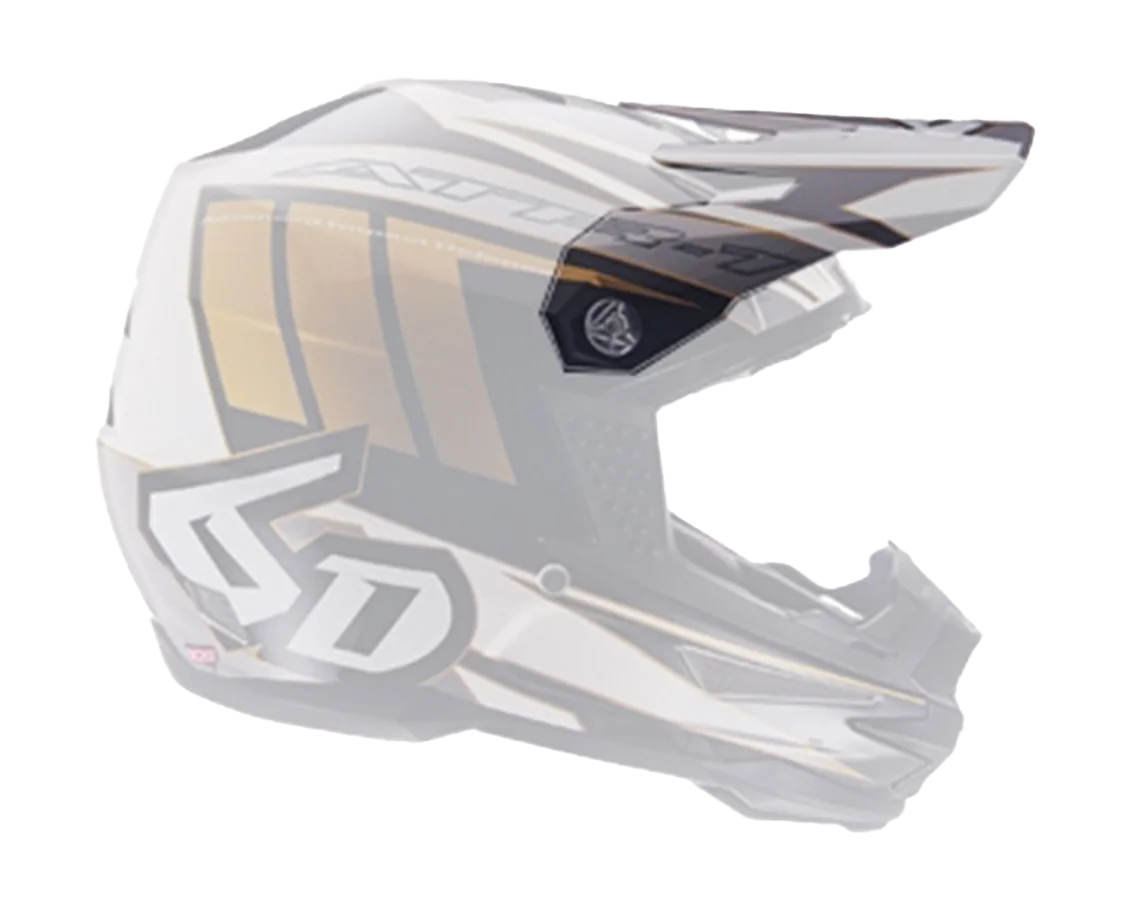 6D Helmklep ATR-1 Point - Wit / Goud