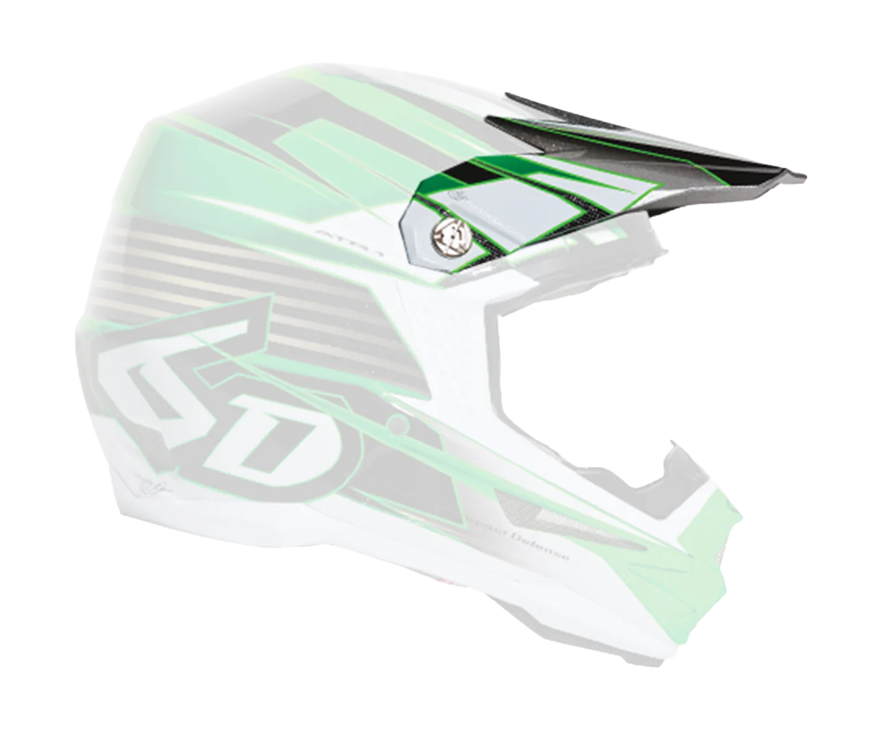 6D Helmklep ATR-1 Rush - Neon Groen