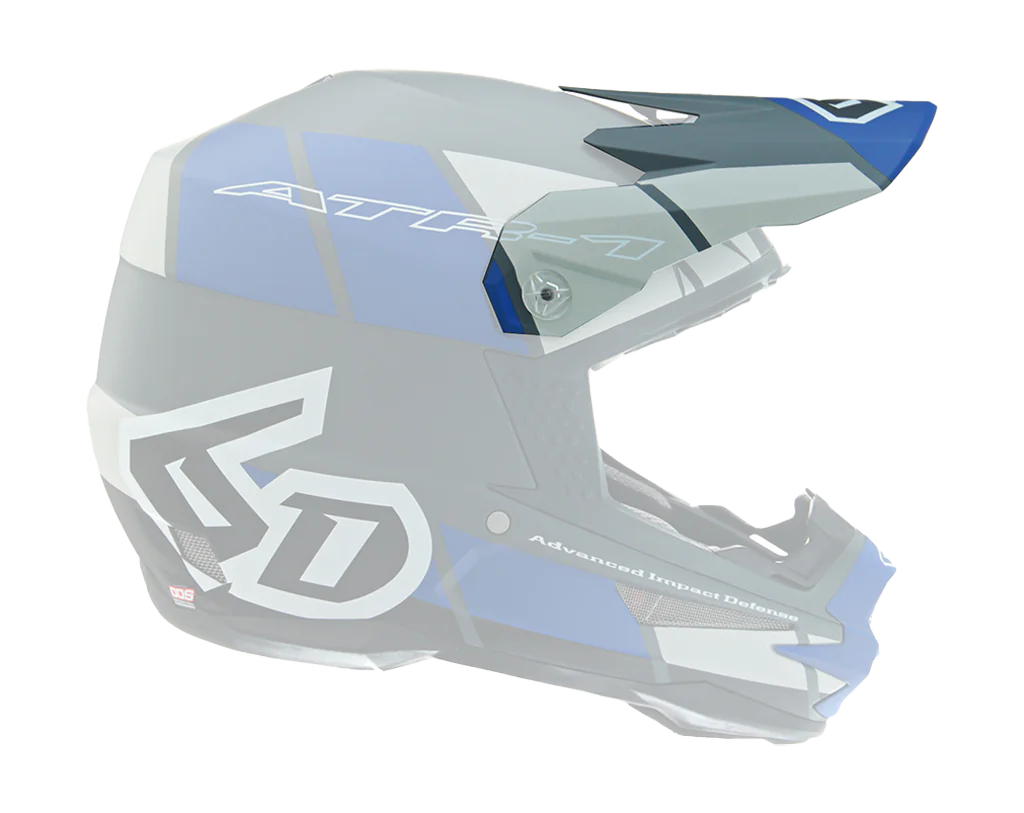6D Helmklep ATR-1 Shear - Blauw / Grijs / Zwart
