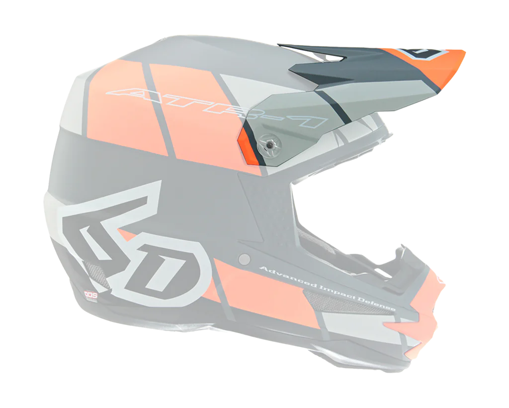 6D Helmklep ATR-1 Shear - Oranje / Grijs / Zwart
