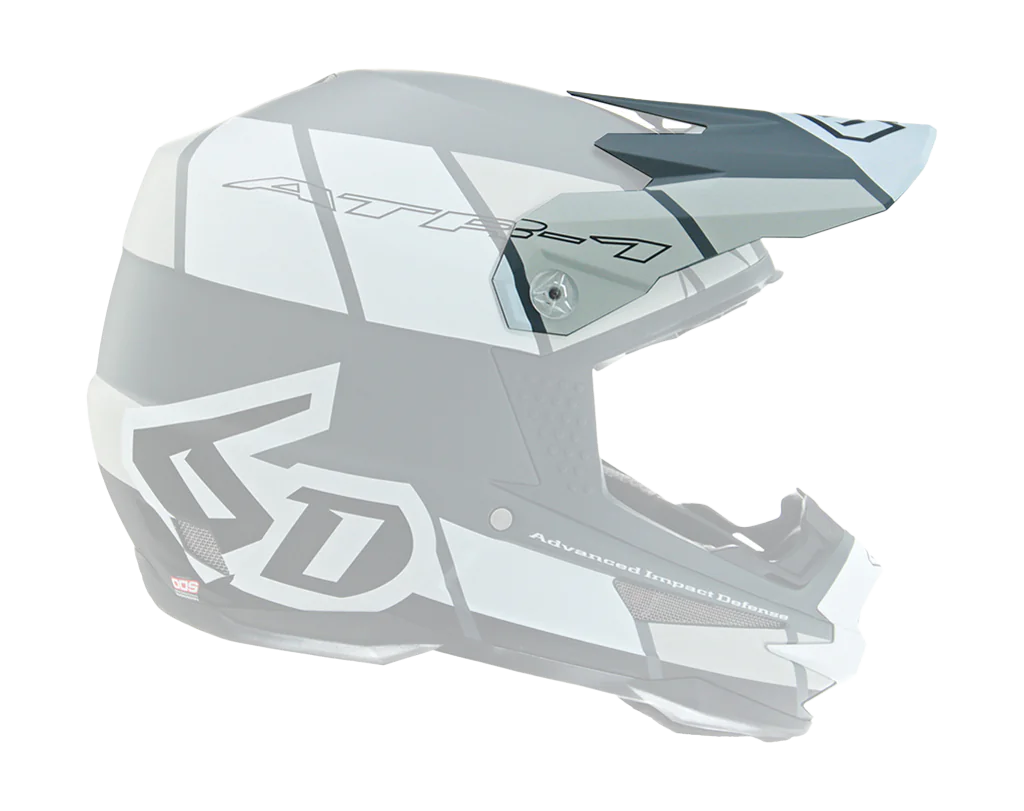 6D Helmklep ATR-1 Shear - Wit / Grijs / Zwart