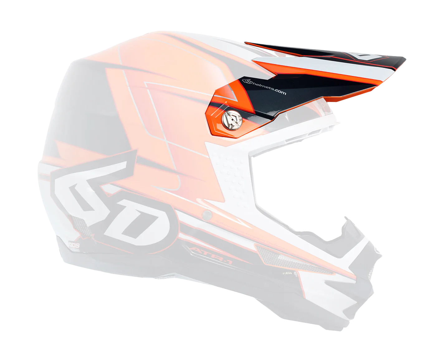 6D Helmklep ATR-1 Sonic - Oranje / Charcoal