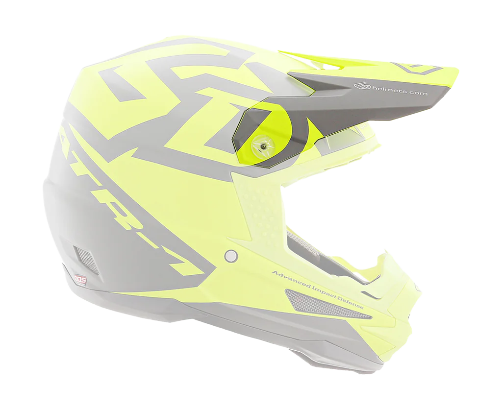 6D Helmklep ATR-1 Switch - Grijs / Neon Geel