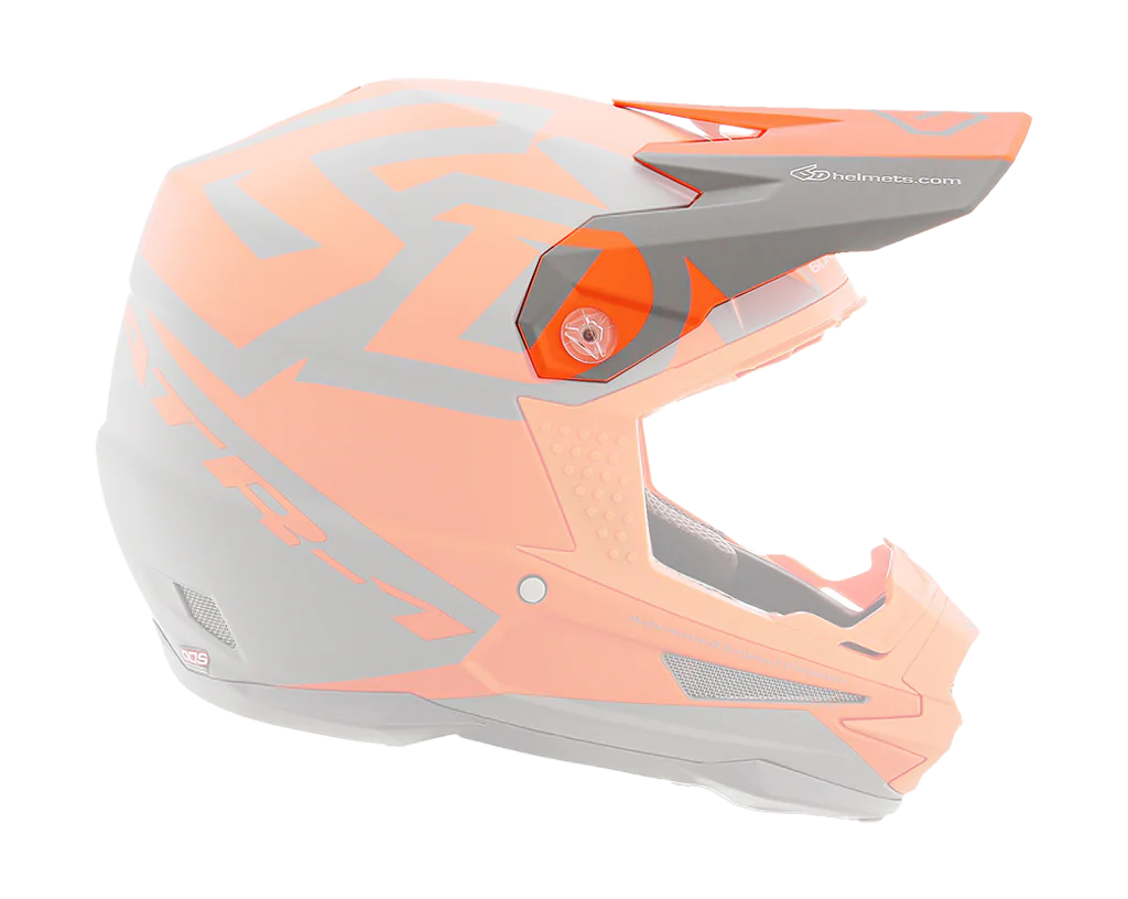 6D Helmklep ATR-1 Switch - Grijs / Oranje