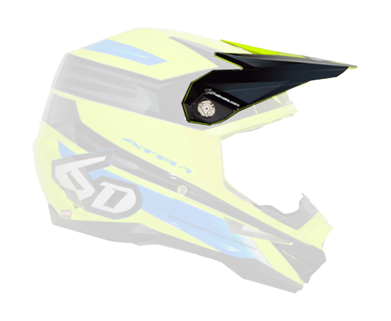 6D Helmklep ATR-1 V2 Pilot - Neon Geel