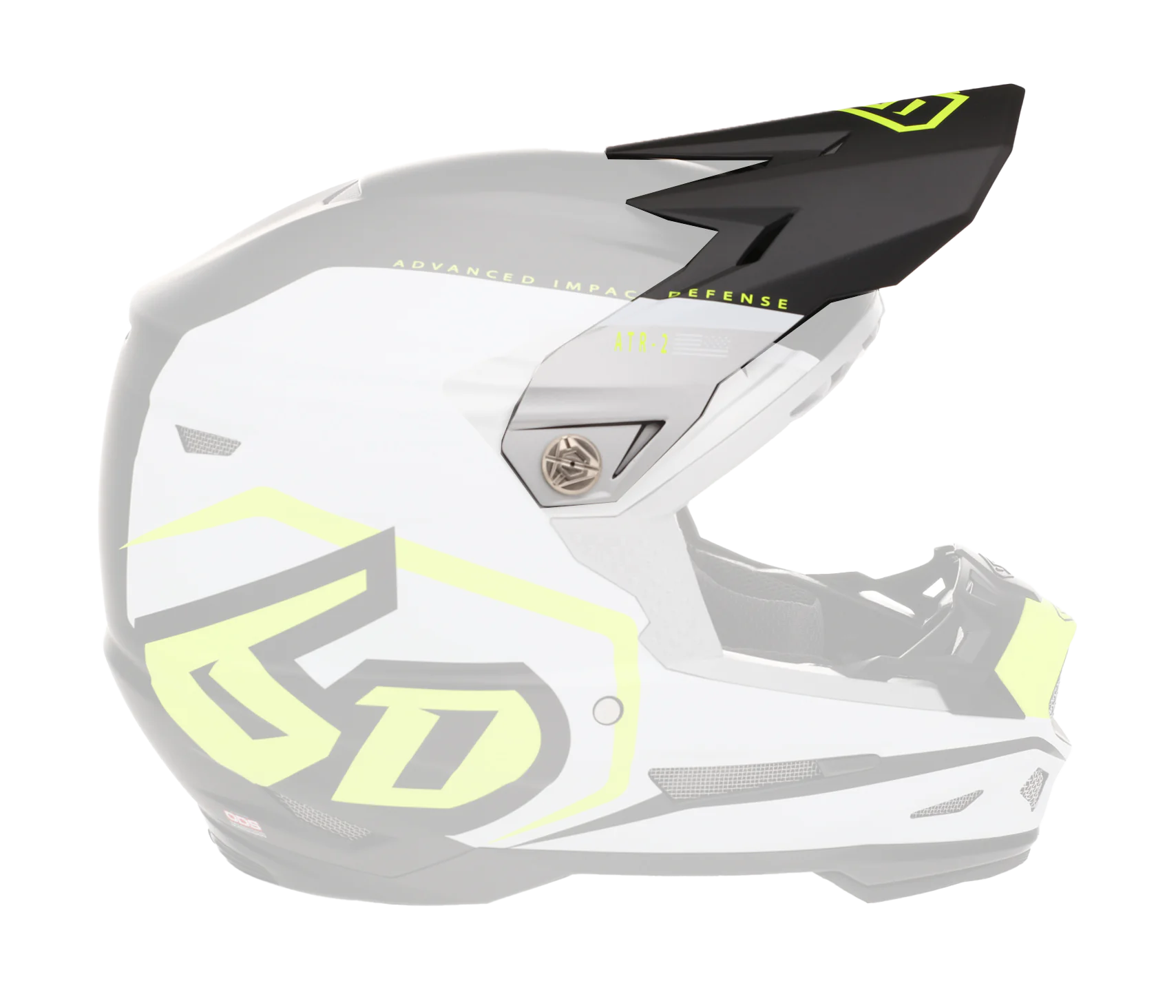 6D Helmklep ATR-2 Delta - Neon Geel