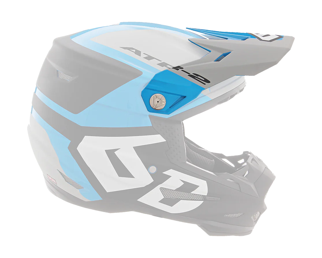 6D Helmklep ATR-2 Helo - Blauw / Grijs