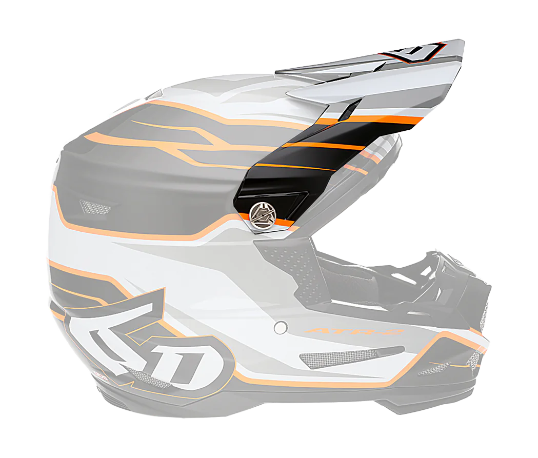 6D Helmklep ATR-2 Phase - Wit / Oranje