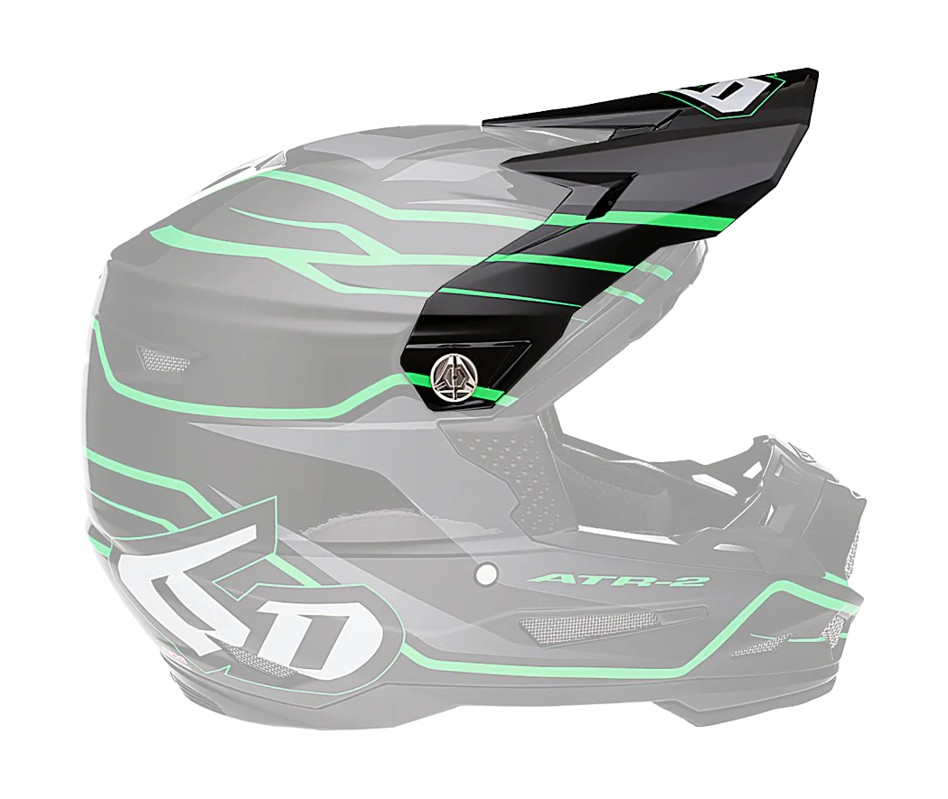 6D Helmklep ATR-2 Phase - Zwart / Groen