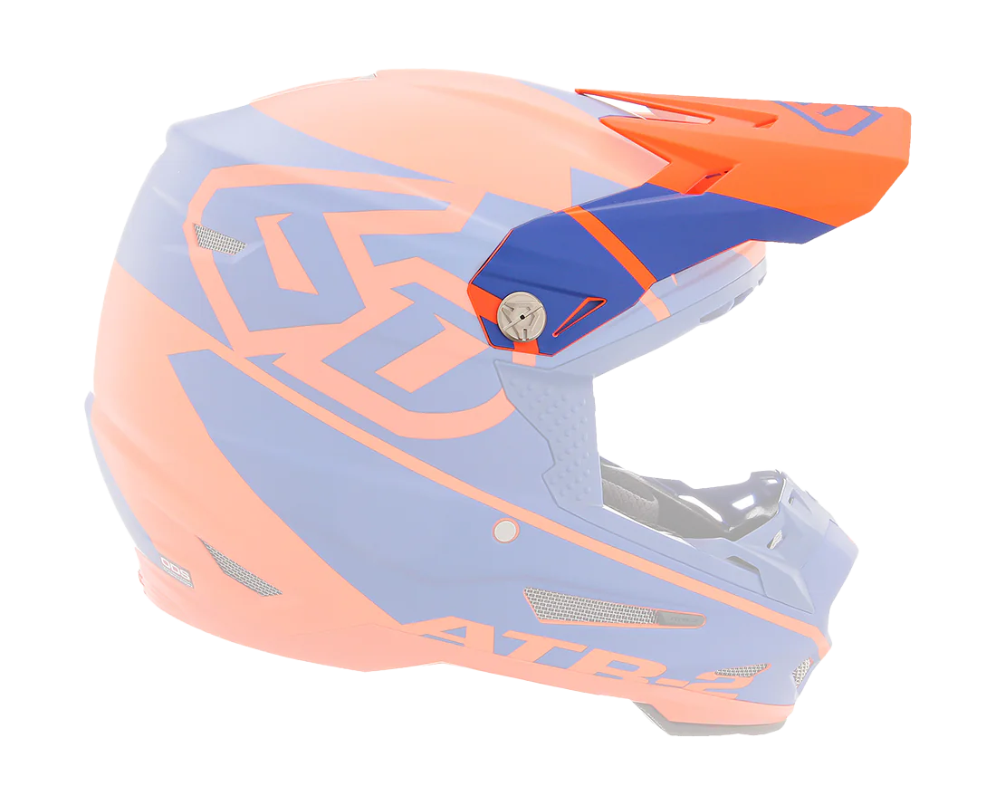6D Helmklep ATR-2 Sector Mat - Oranje / Blauw