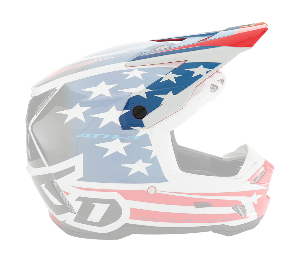 6D Helmklep ATR-3 Patriot - Rood / Wit / Blauw