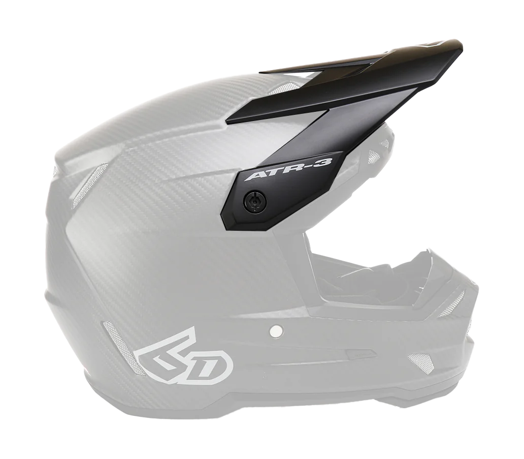 6D Helmklep ATR-3 Solid - Mat Zwart