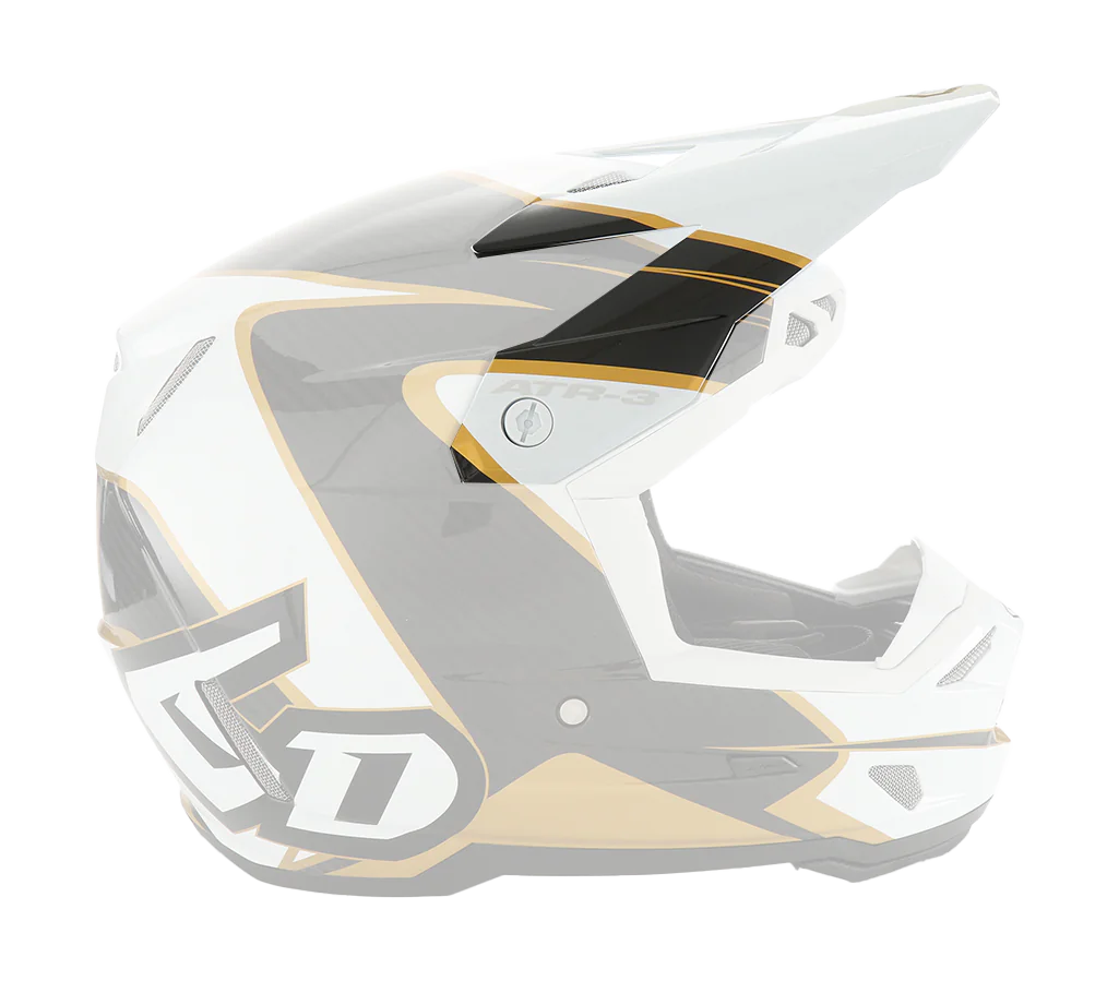 6D Helmklep ATR-3 Wave - Goud / Wit
