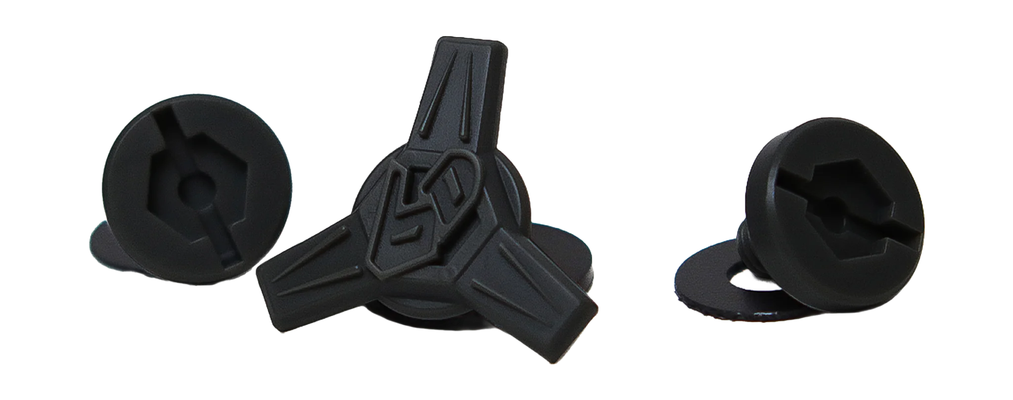 6D Helmklep Schroeven ATR-3 - Zwart - Set