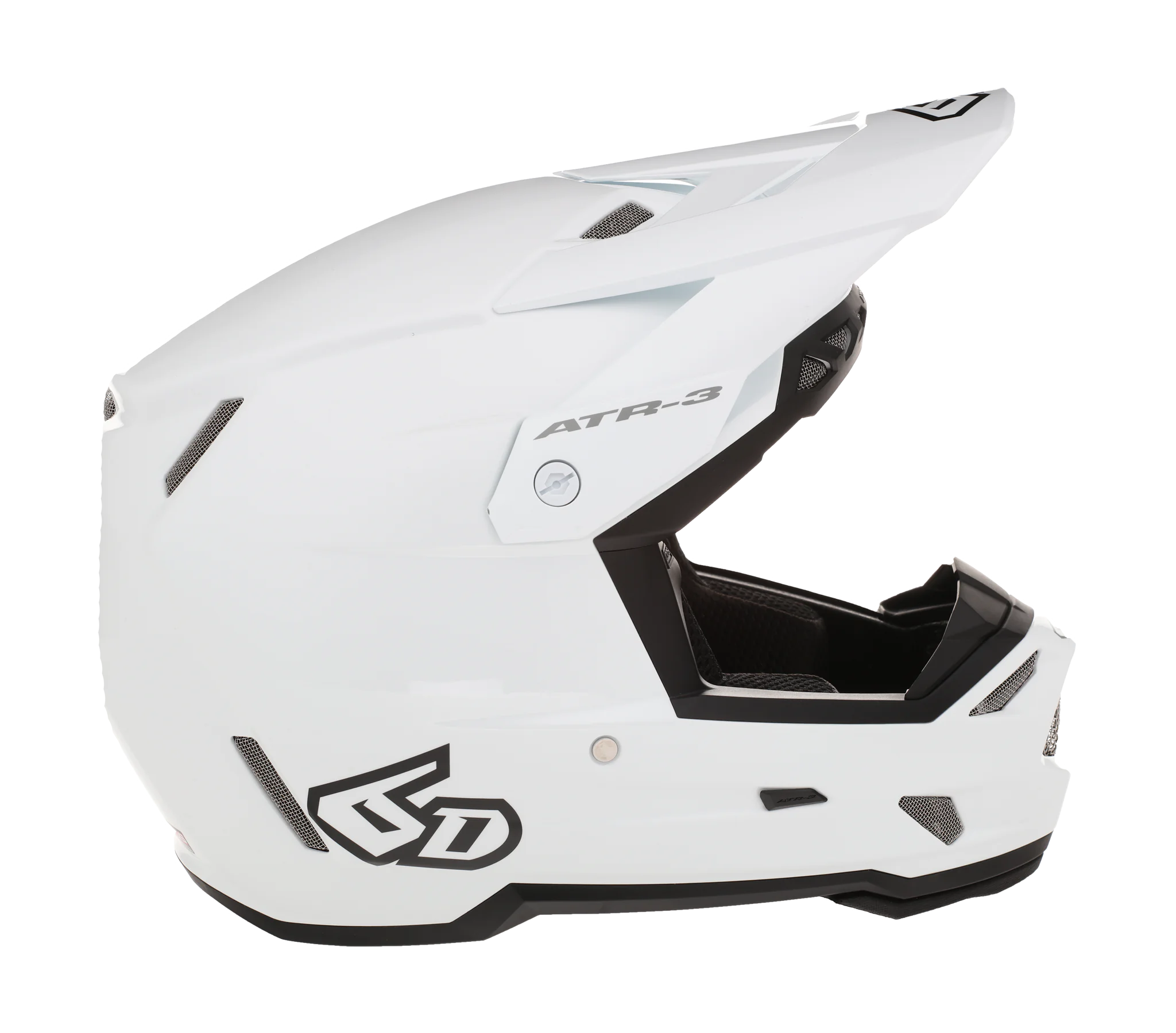 6D Kinder Crosshelm ATR-3Y FIM Solid - Wit