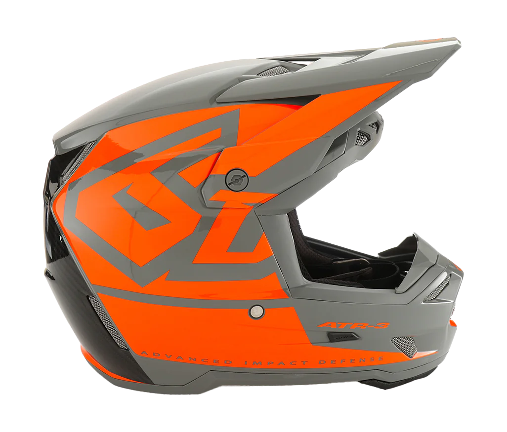 6D Kinder Crosshelm ATR-3Y Hex - Neon Oranje