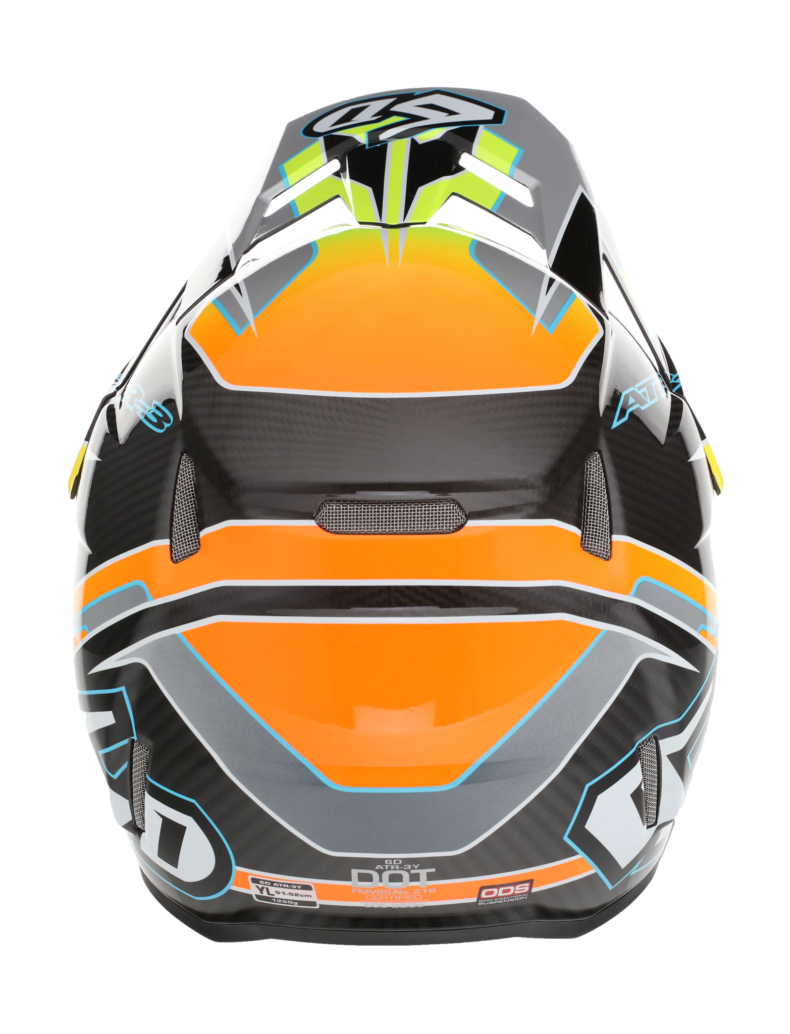 6D Kinder Crosshelm ATR-3Y Reflex - Neon Geel