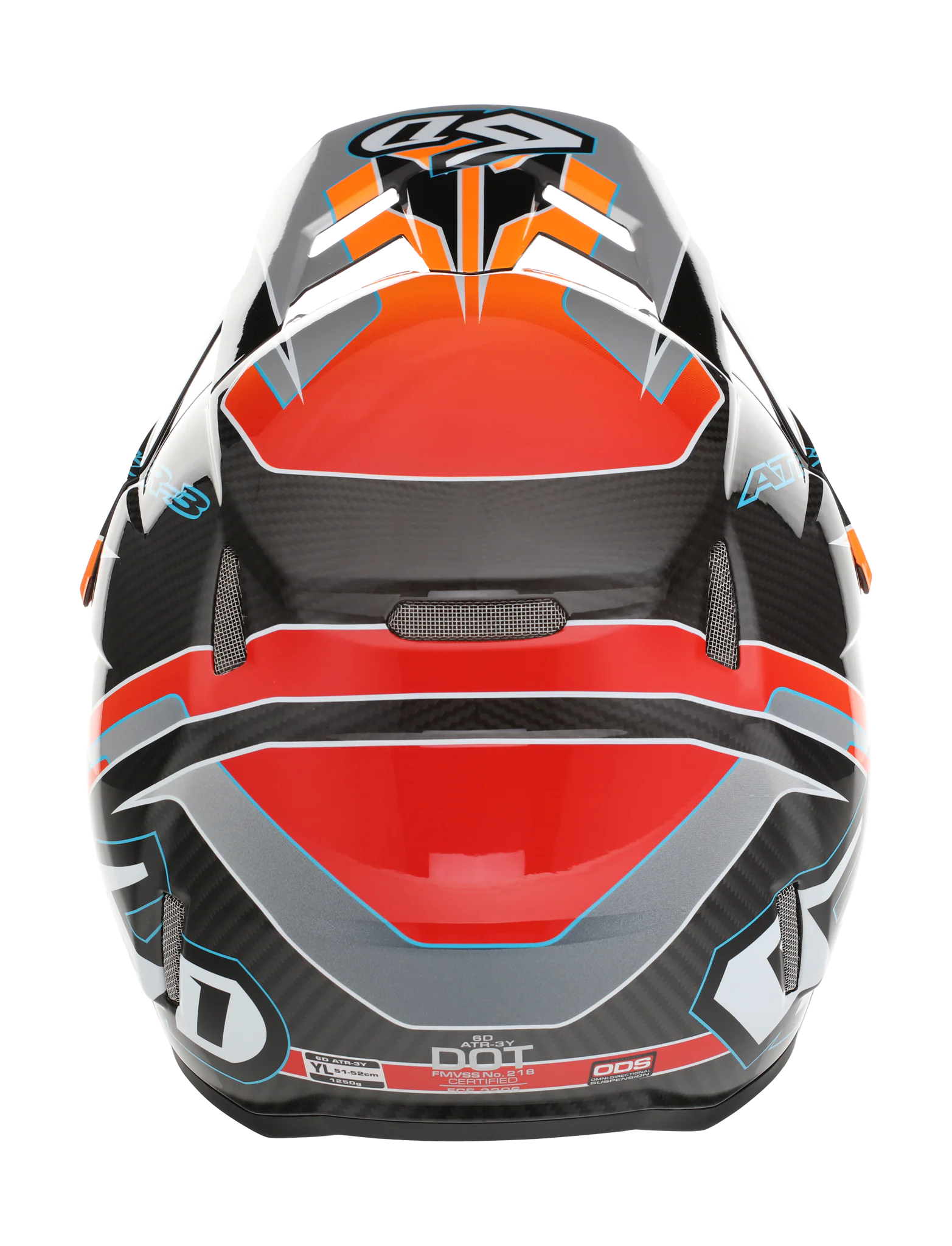 6D Kinder Crosshelm ATR-3Y Reflex - Neon Oranje