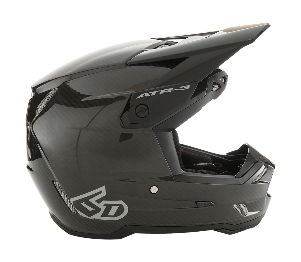6D Kinder Crosshelm ATR-3Y Solid - Glans Zwart