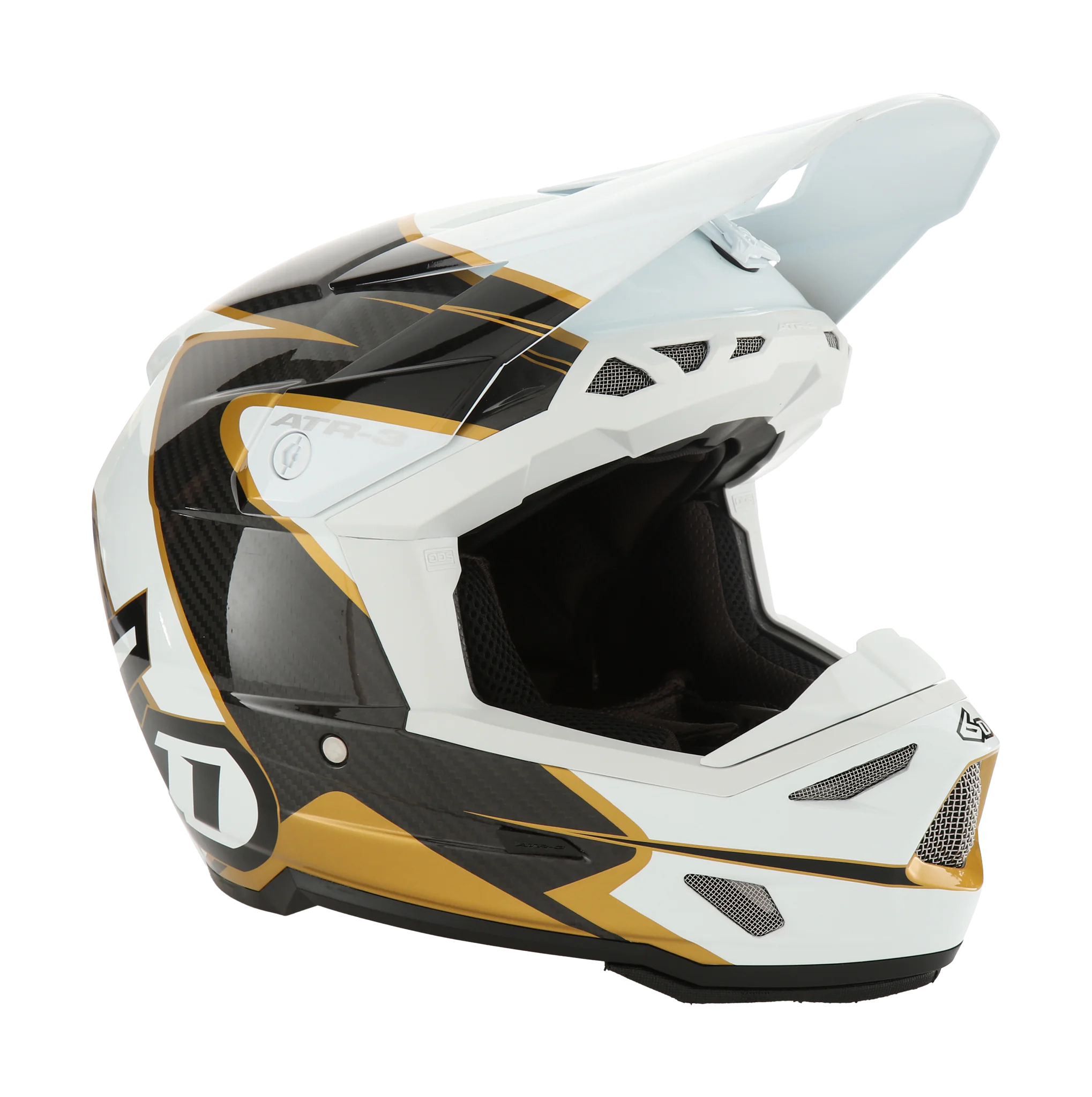 6D Kinder Crosshelm ATR-3Y Wave - Goud / Wit