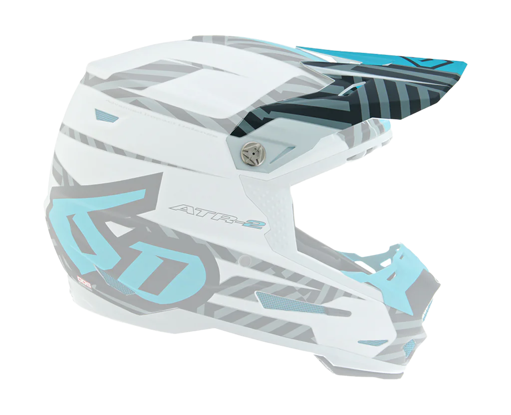 6D Kinder Helmklep ATR-2Y Havoc - Electric Blauw / Wit / Zwart