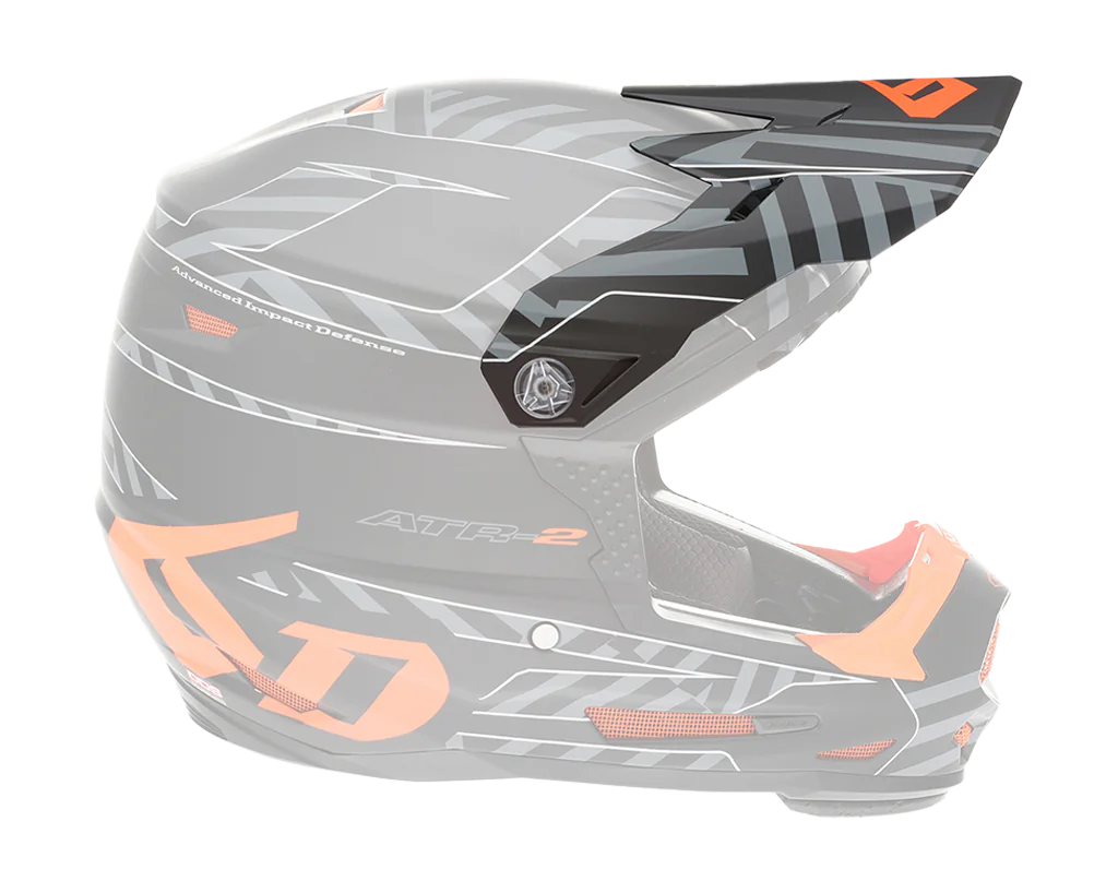 6D Kinder Helmklep ATR-2Y Havoc - Neon Oranje / Zwart