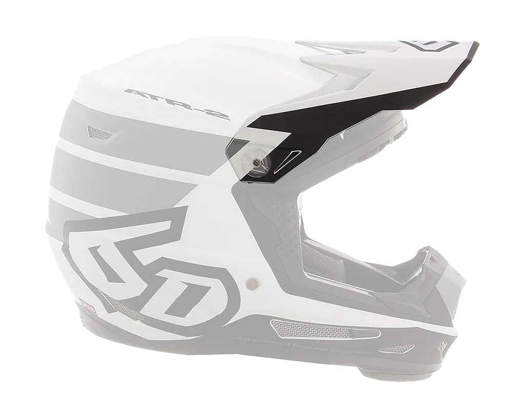 6D Kinder Helmklep ATR-2Y Stripe - Zwart / Wit