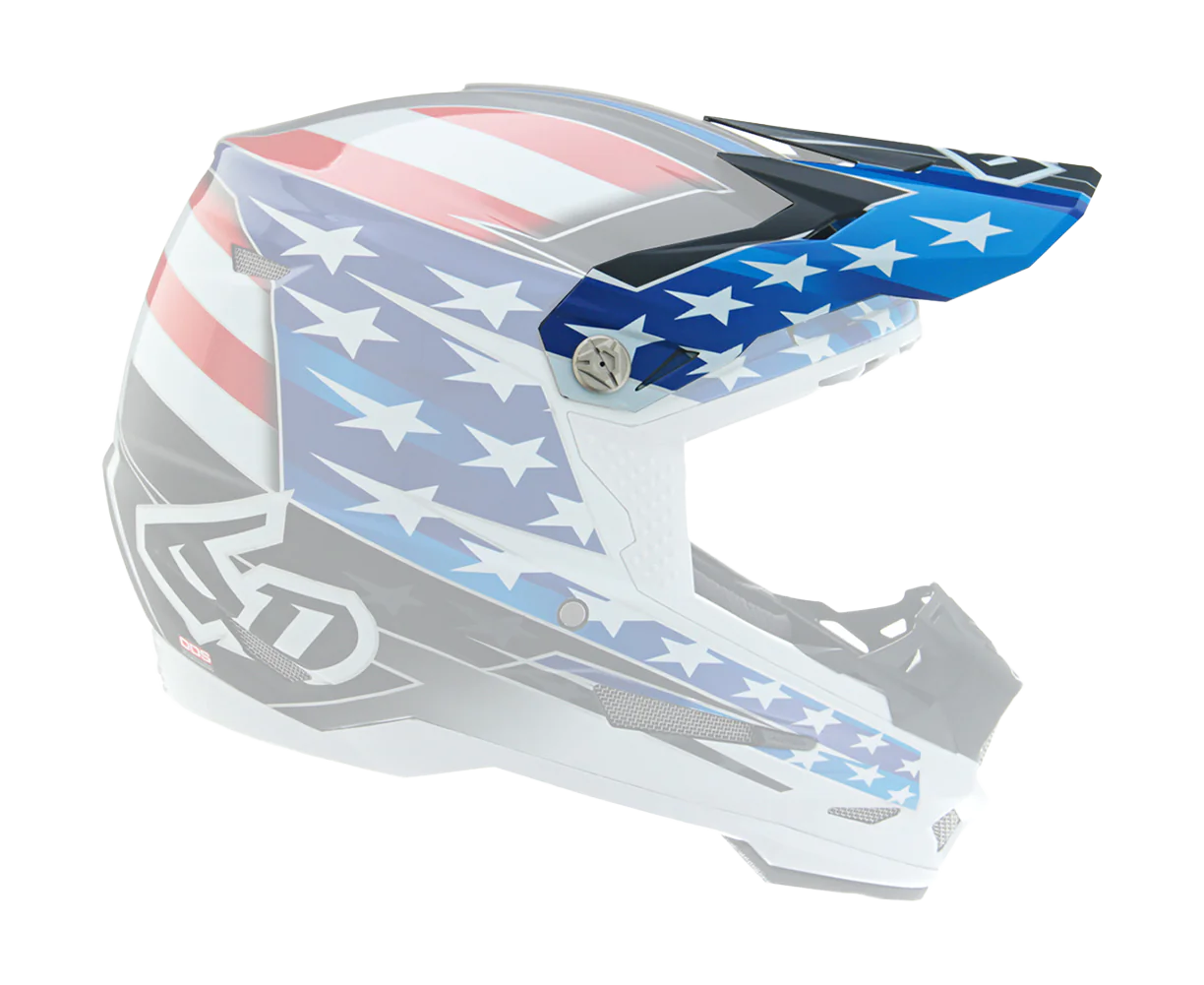 6D Kinder Helmklep ATR-2Y Super Patriot - Rood / Wit / Blauw
