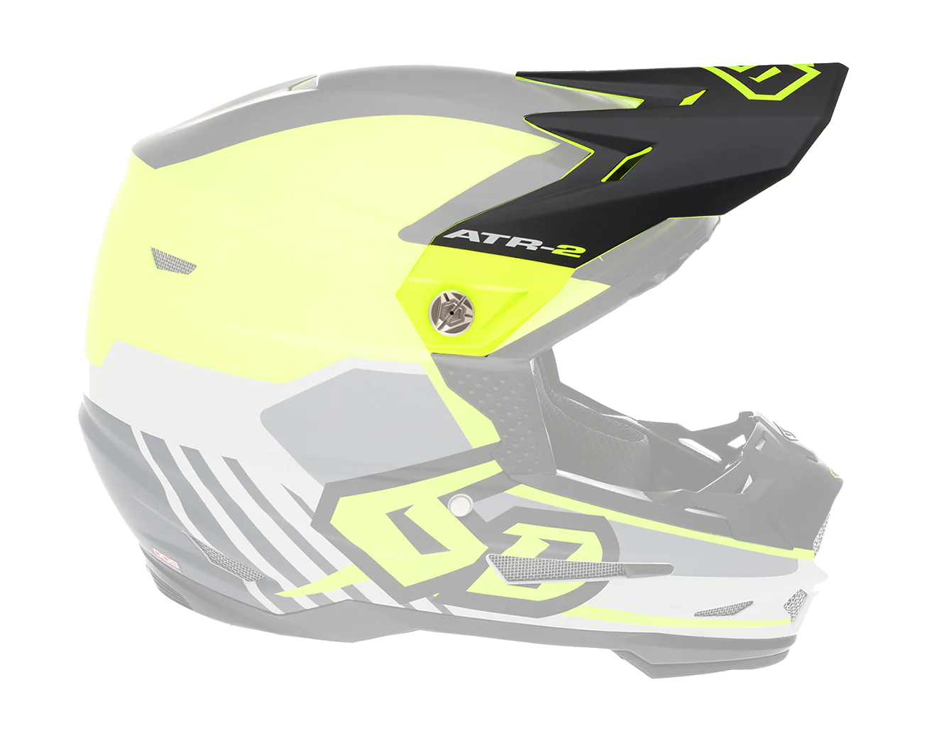 6D Kinder Helmklep ATR-2Y Target - Neon Geel