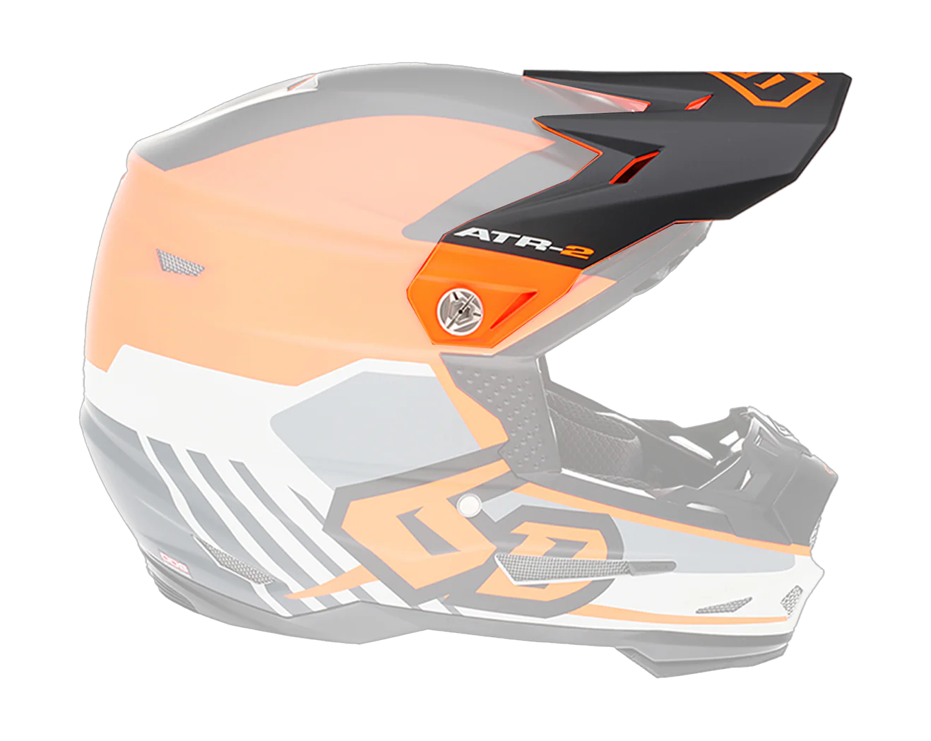 6D Kinder Helmklep ATR-2Y Target - Neon Oranje