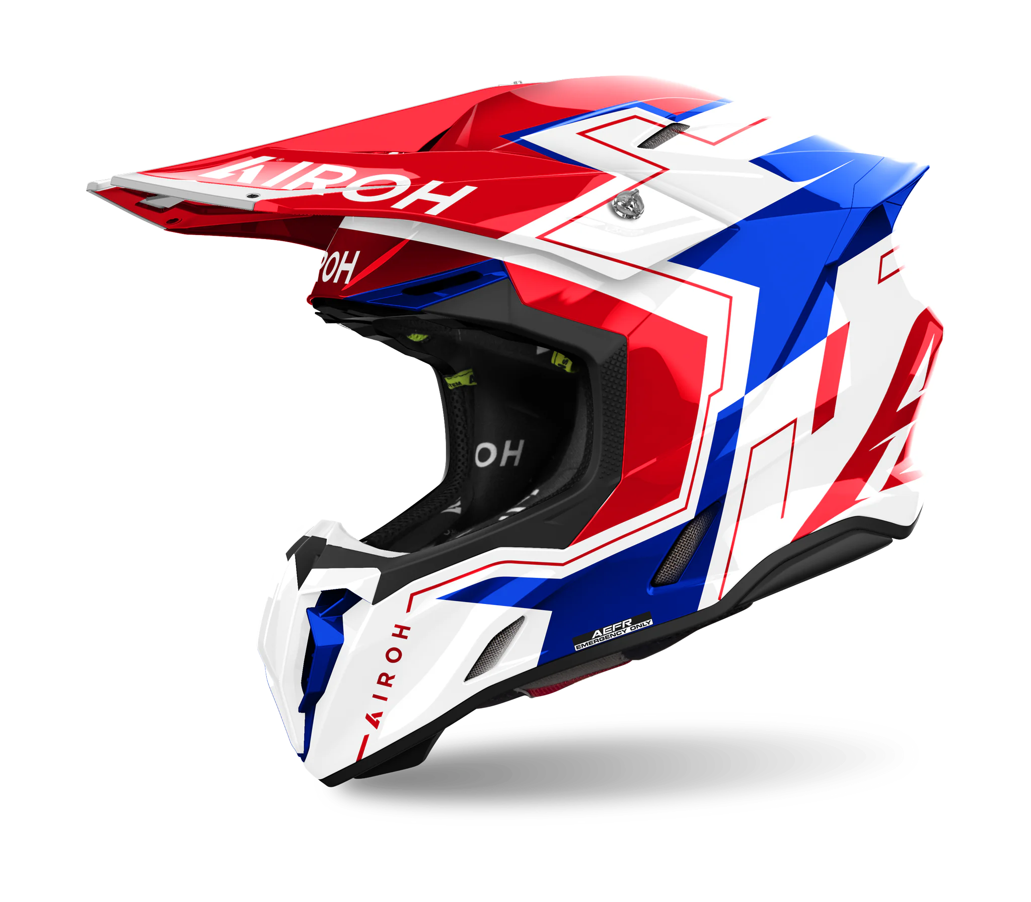Airoh Crosshelm Twist 3 Dizzy - Glans Blauw / Rood