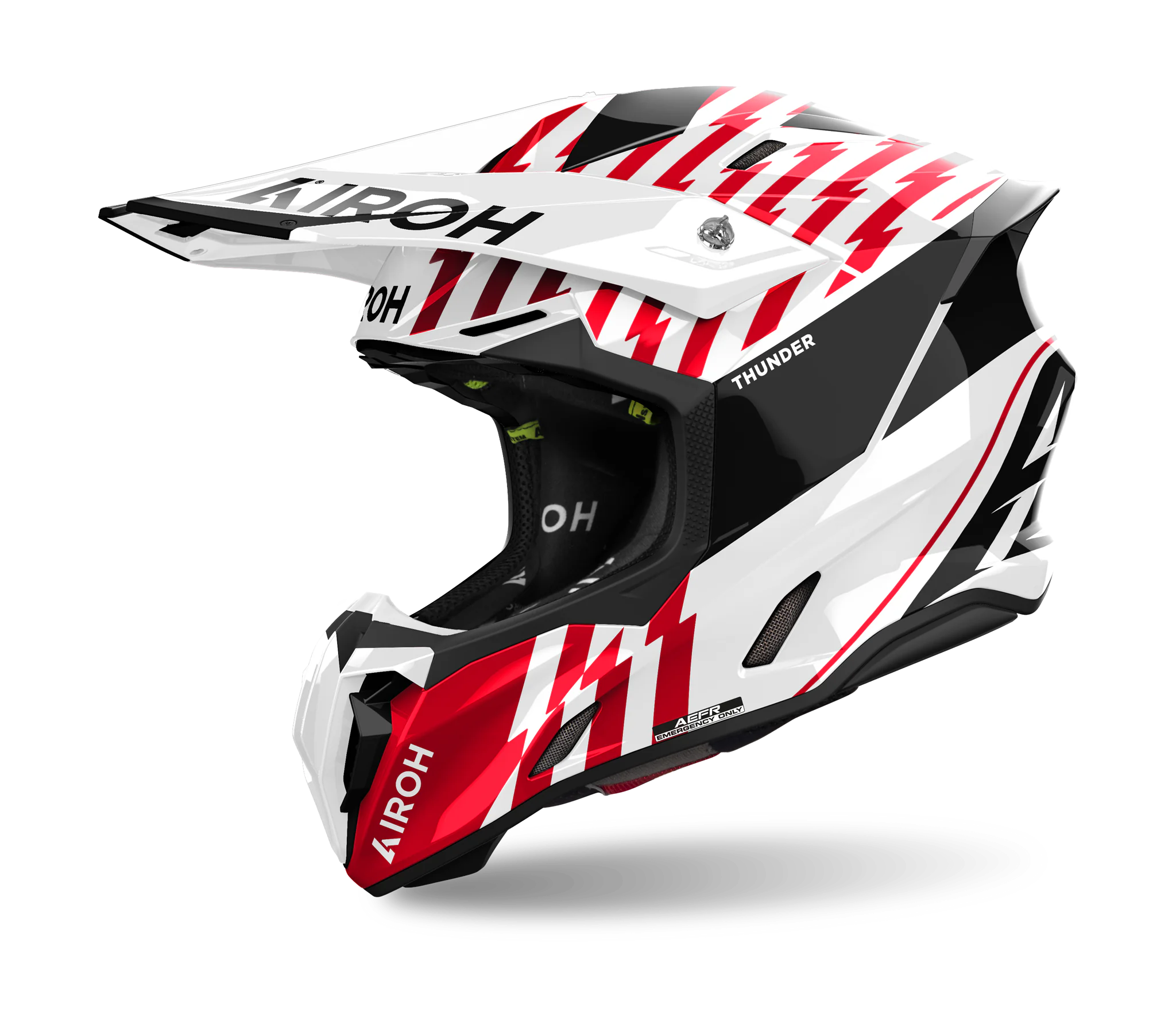Airoh Crosshelm Twist 3 Thunder - Glans Rood