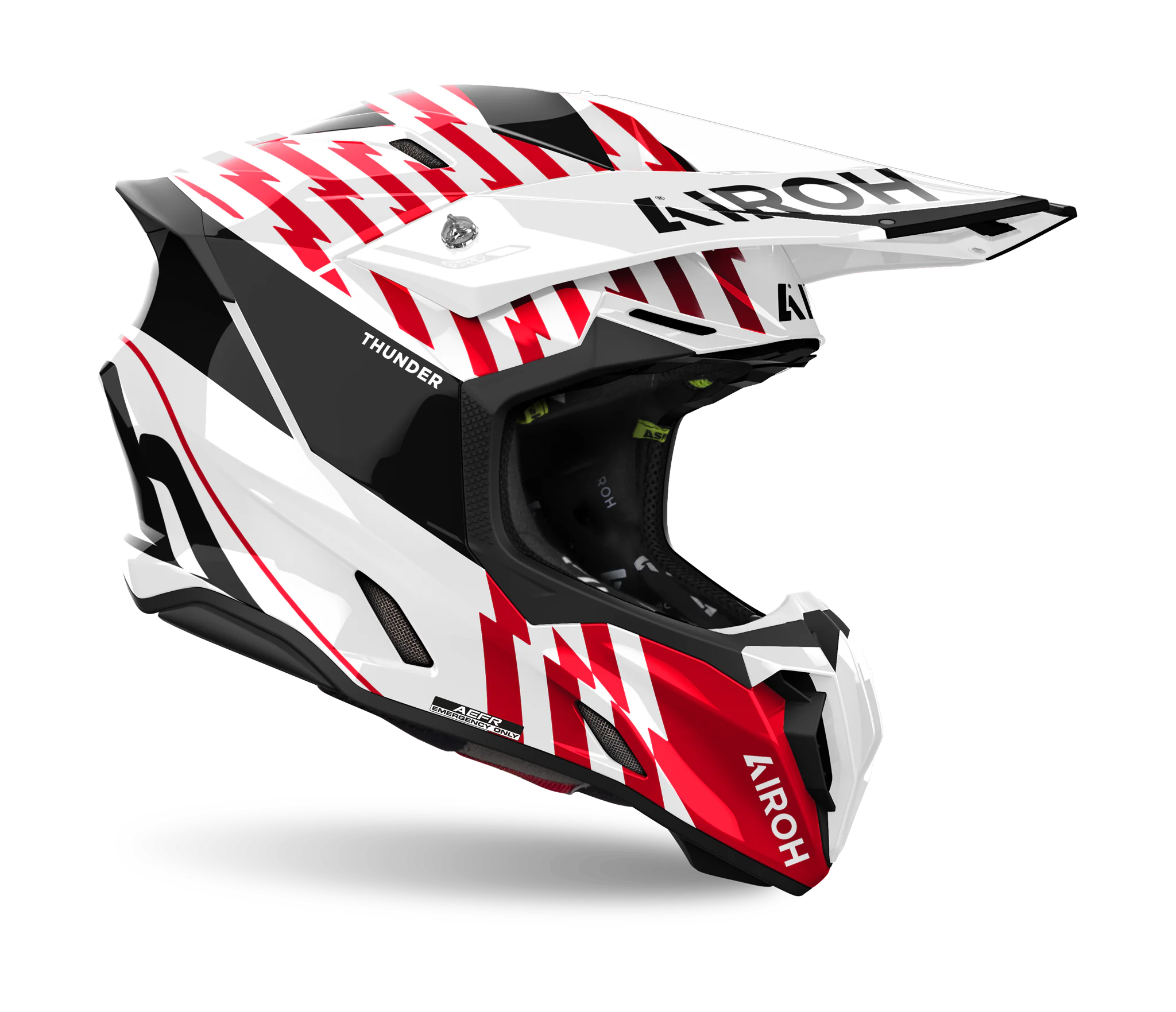 Airoh Crosshelm Twist 3 Thunder - Glans Rood