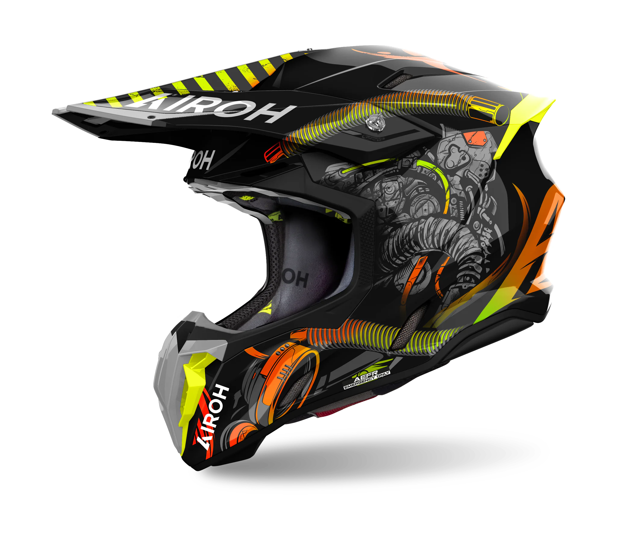 Airoh Crosshelm Twist 3 Toxic - Glans Zwart / Geel