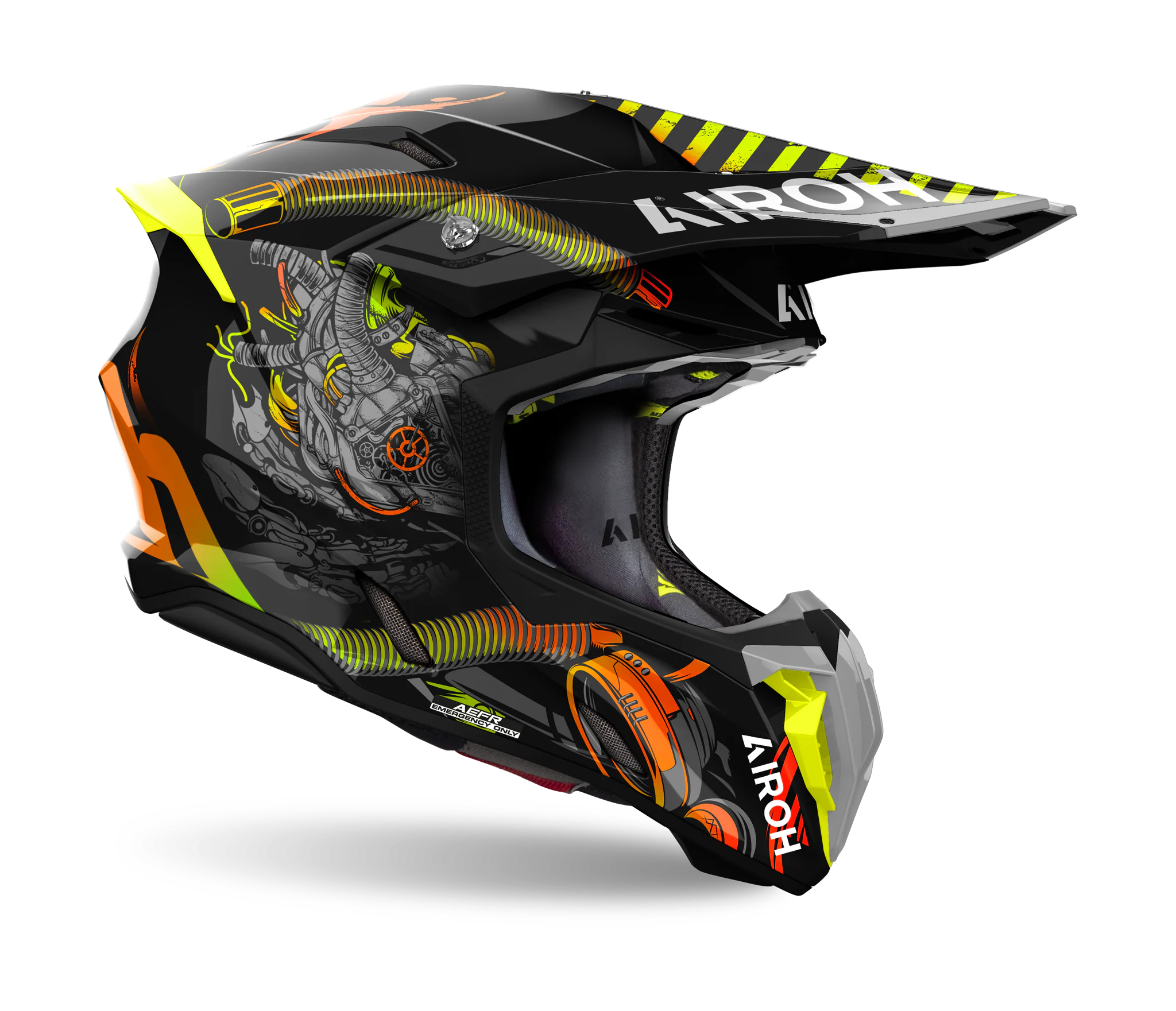 Airoh Crosshelm Twist 3 Toxic - Glans Zwart / Geel