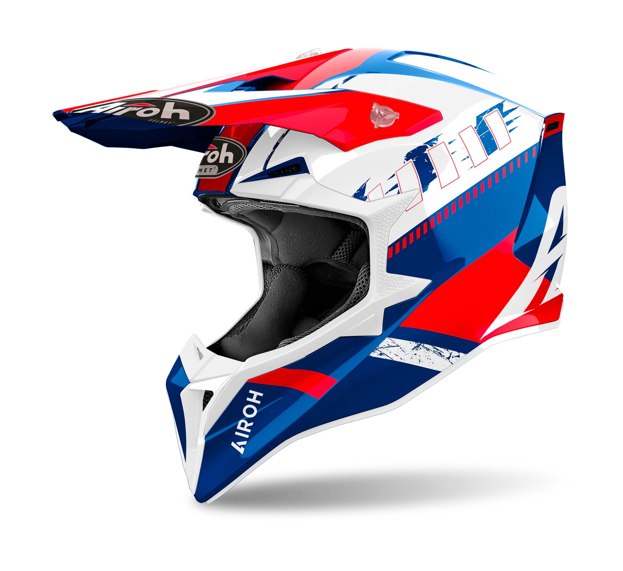 Airoh Crosshelm Wraap Feel - Glans Blauw / Rood
