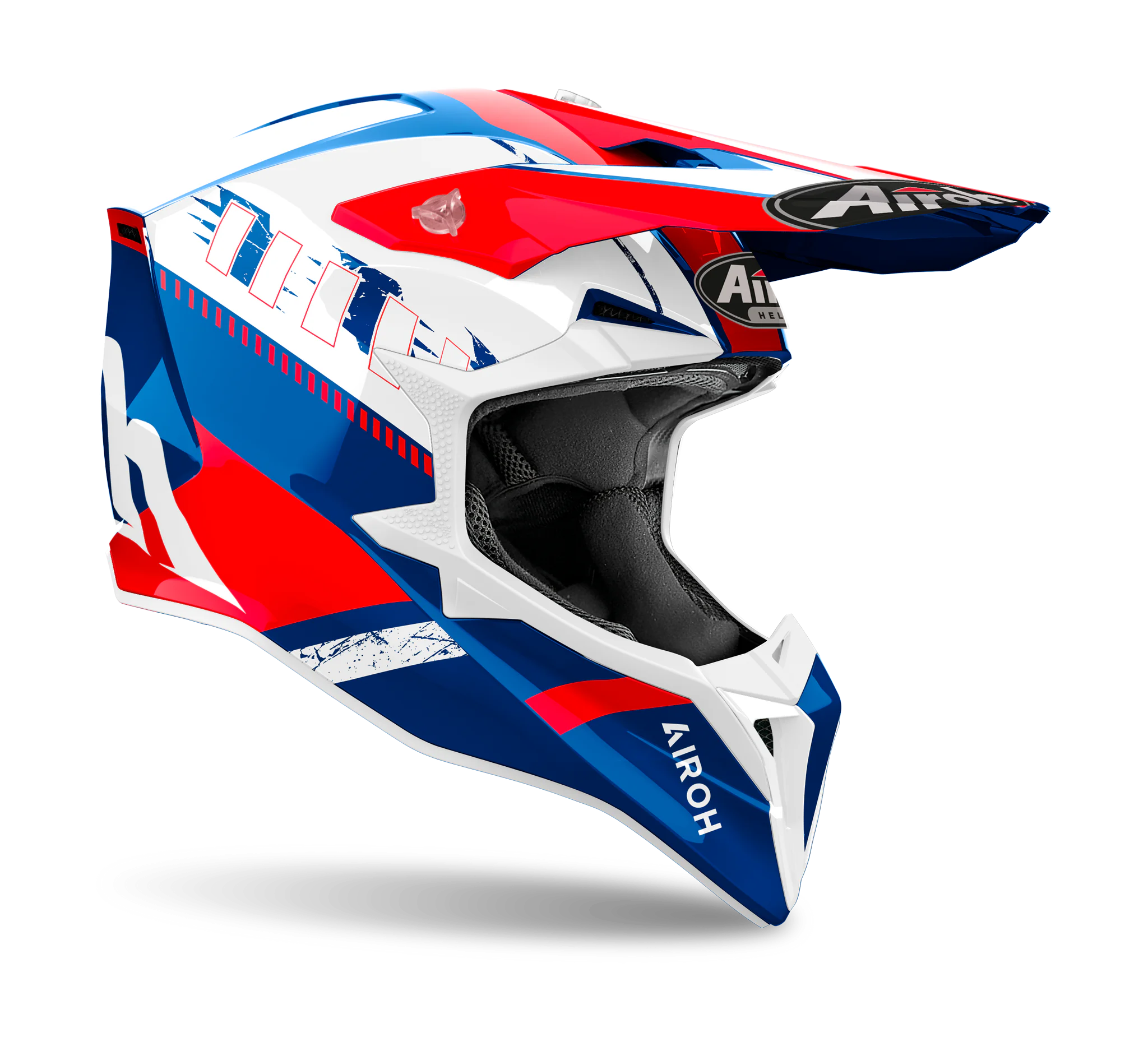 Airoh Crosshelm Wraap Feel - Glans Blauw / Rood