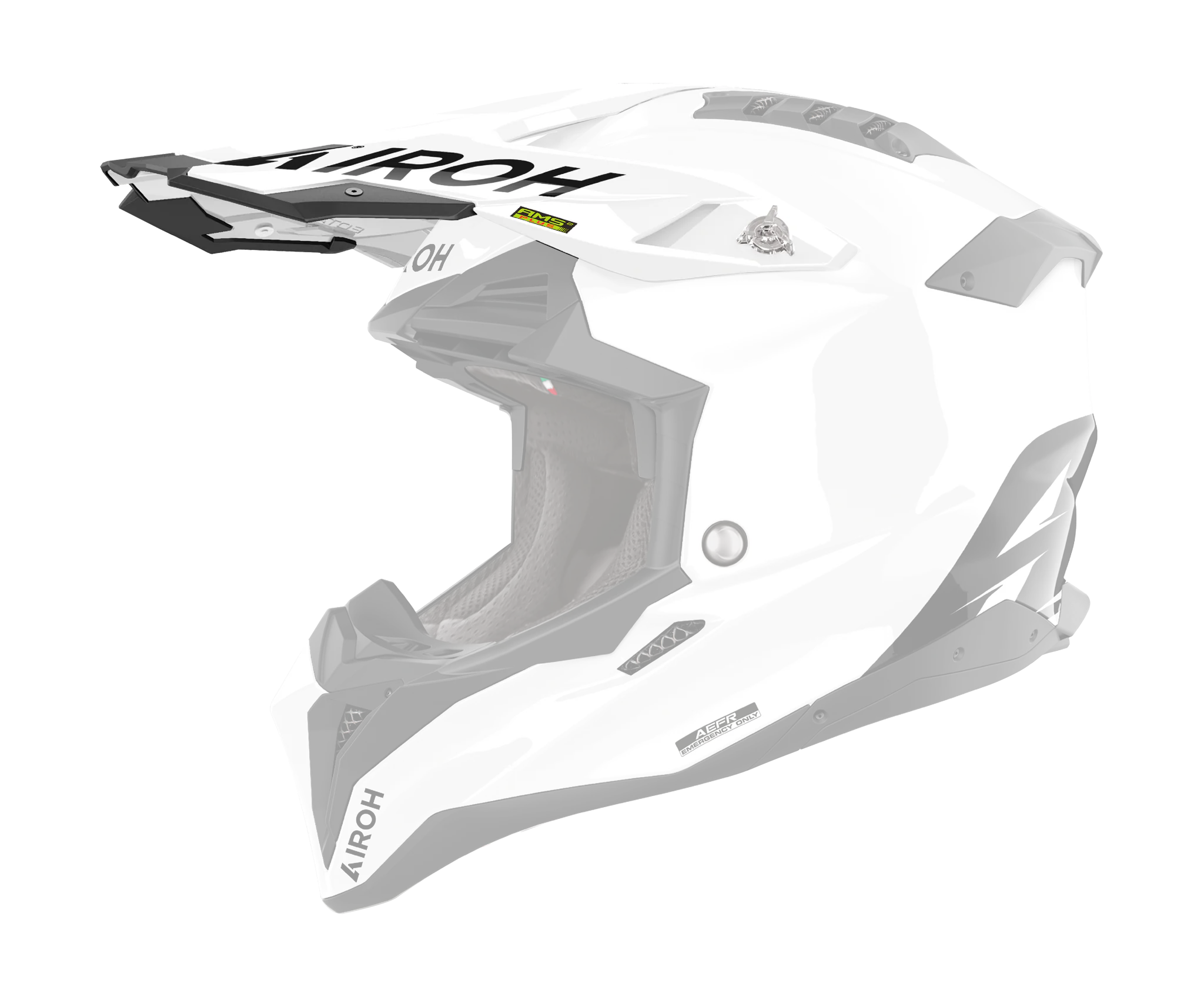 Airoh Helmklep Aviator 3 Color - Glans Wit