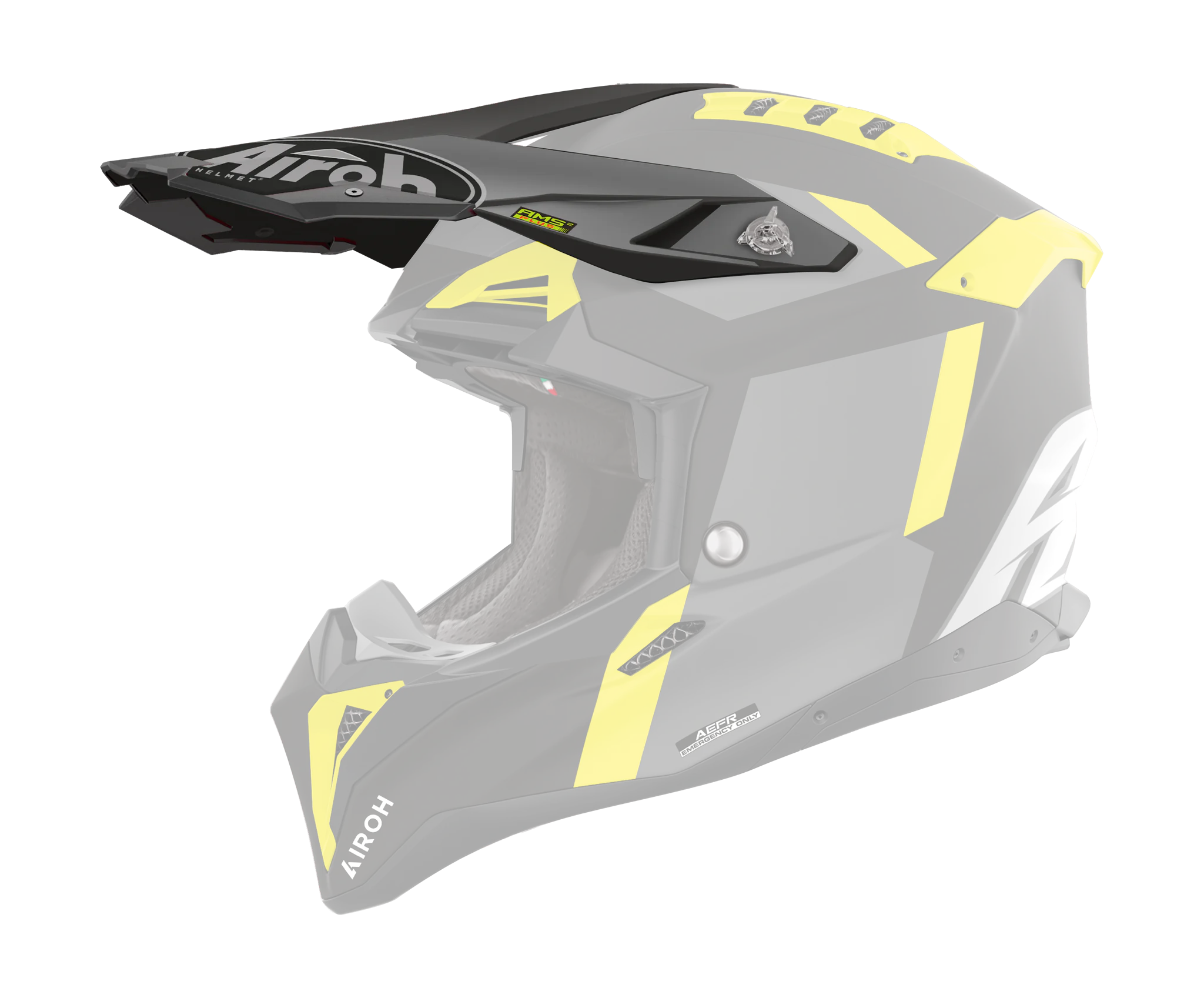 Airoh Helmklep Aviator 3 Glory - Mat Geel