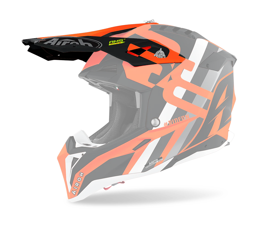 Airoh Helmklep Aviator 3 Rainbow - Mat Fluo Oranje