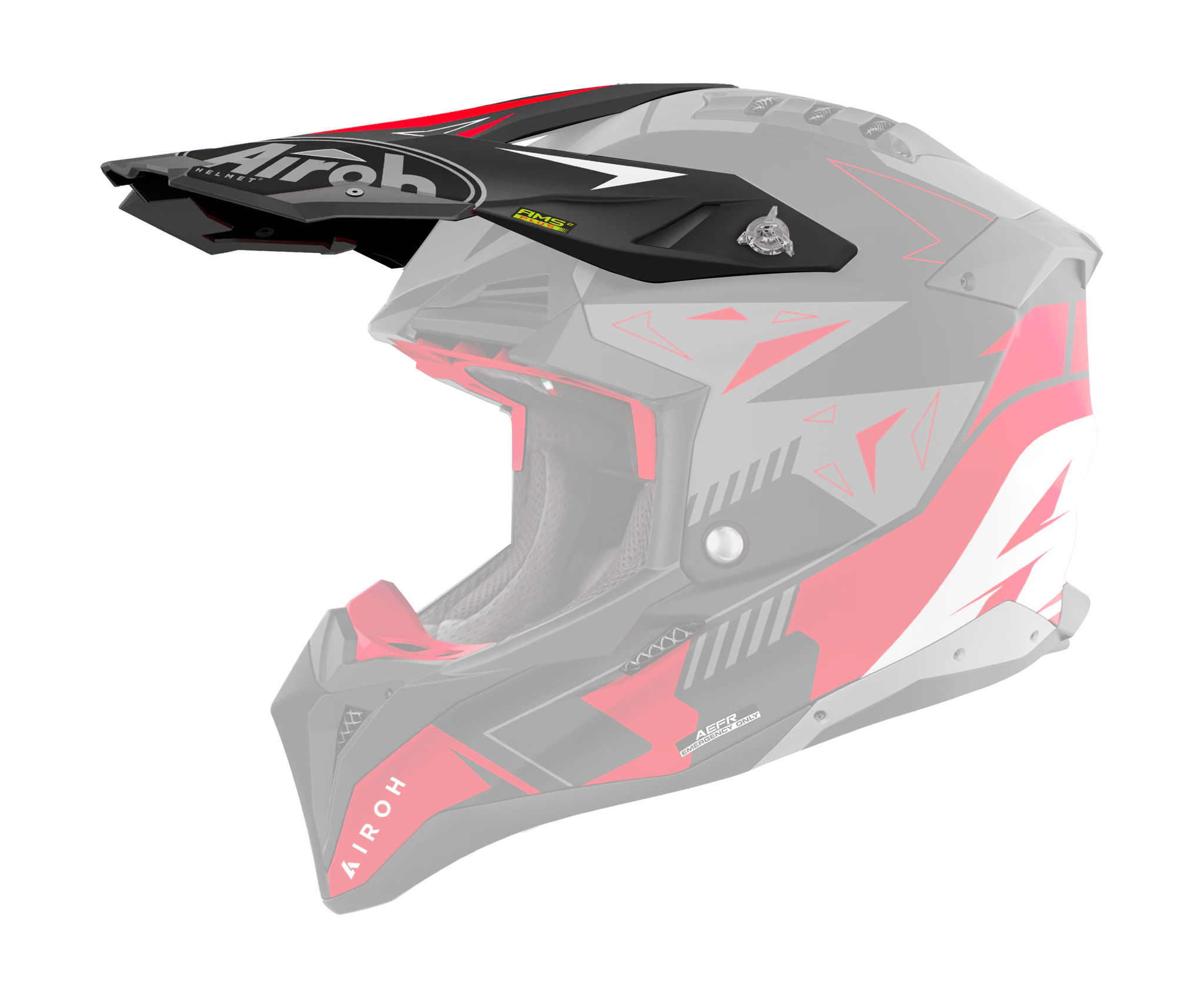 Airoh Helmklep Aviator 3 Spin - Mat Rood