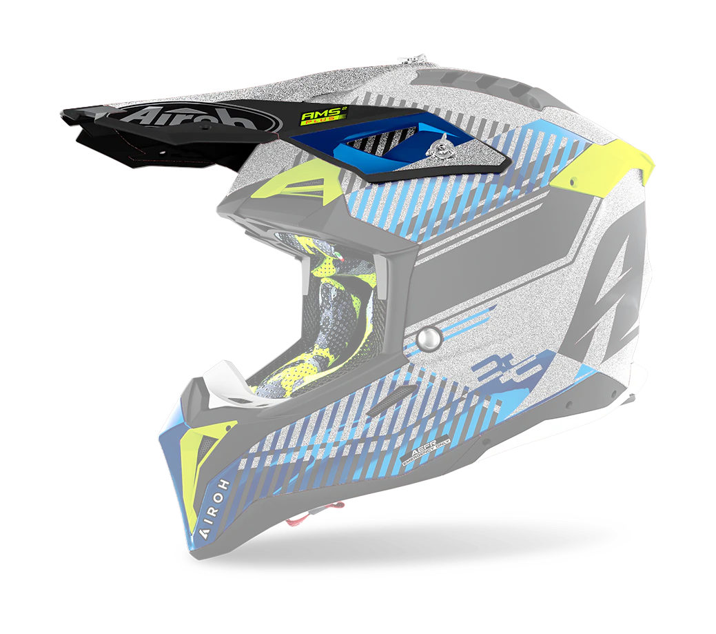 Airoh Helmklep Aviator 3 Wave - Zilver / Chrome