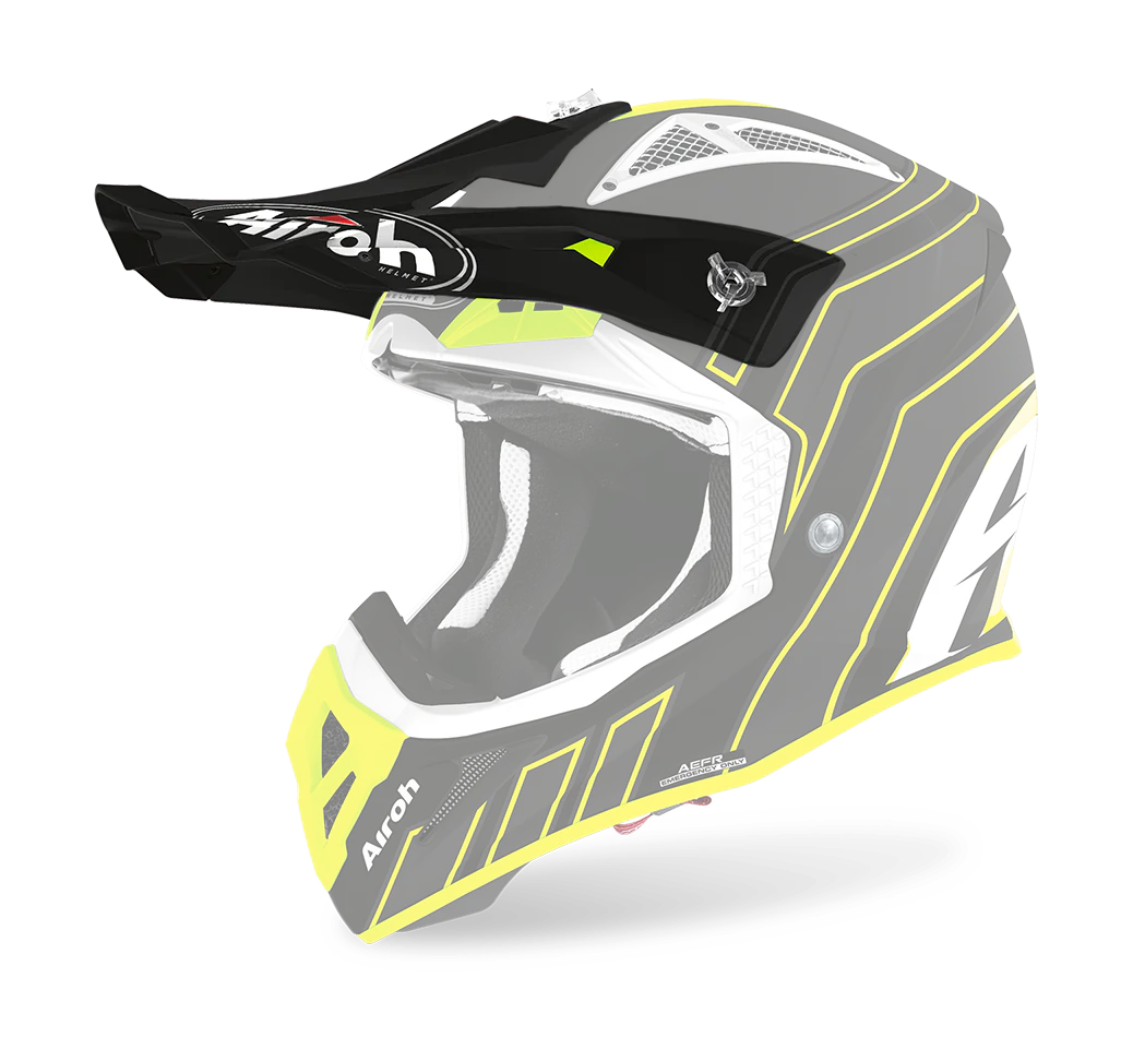 Airoh Helmklep Aviator Ace Art - Mat Zwart / Fluo Geel