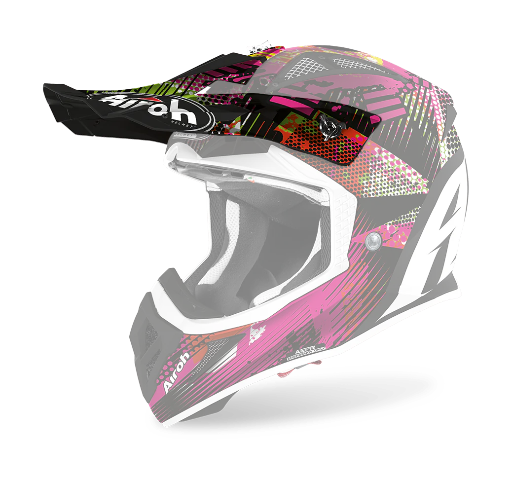 Airoh Helmklep Aviator Ace Insane - Mat Groen / Roze