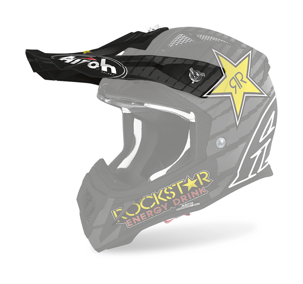 Airoh Helmklep Aviator Ace Rockstar - Mat Wit / Zwart