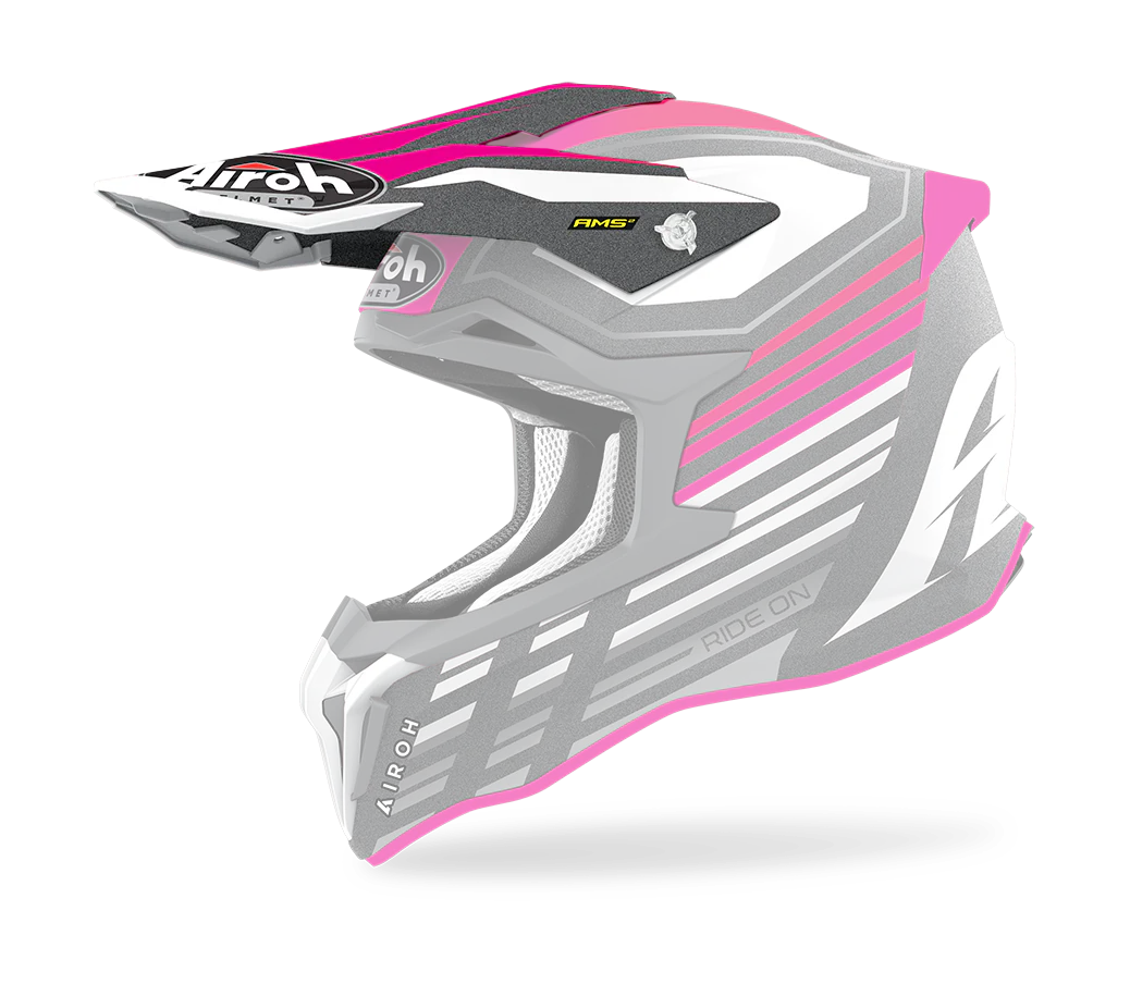 Airoh Helmklep Strycker Shaded - Mat Fluo Roze / Grijs