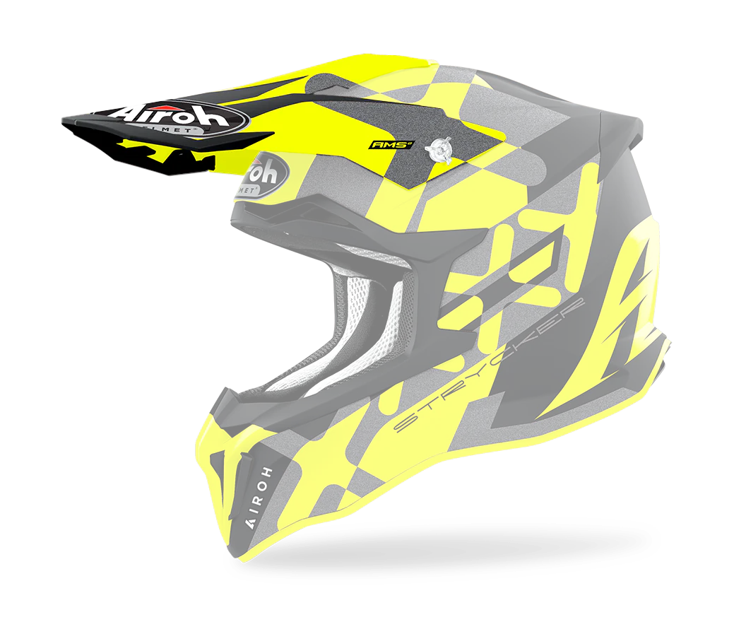 Airoh Helmklep Strycker XXX - Mat Fluo Geel / Grijs