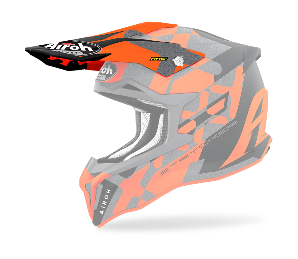 Airoh Helmklep Strycker XXX - Mat Fluo Oranje / Grijs