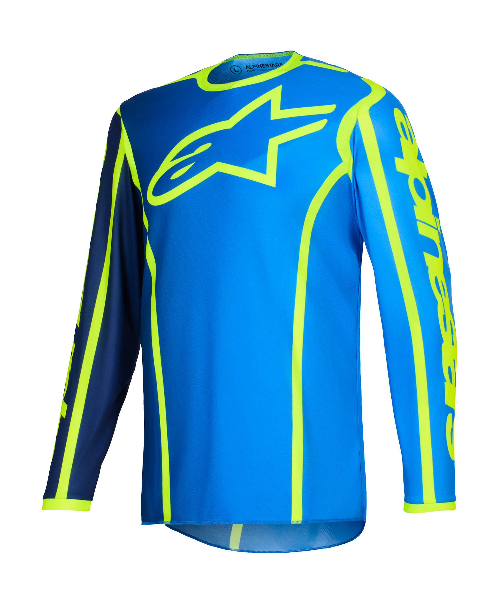 Alpinestars Cross Shirt 2026 Fluid Apex - Blauw / Fluo Geel